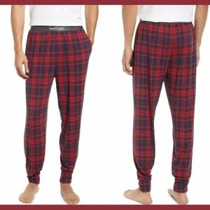 NWT $68 Tommy John [ Medium or Large ] SS Plaid Pajama Pants in Cocoa‎ Plaid